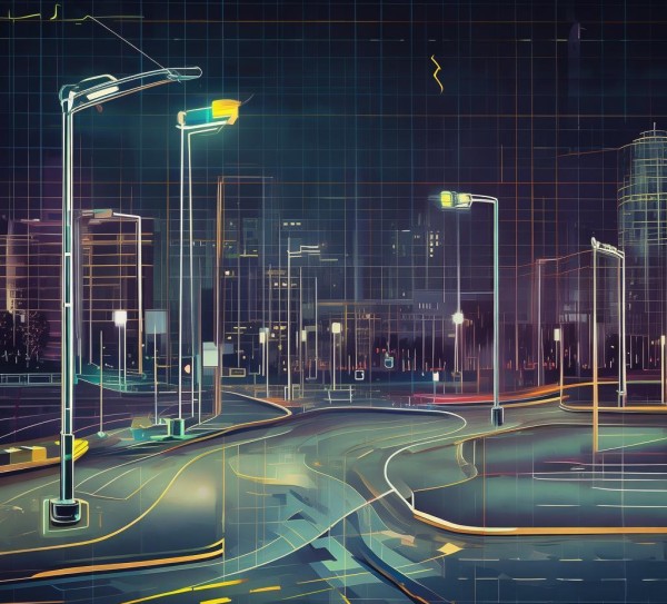 光源广告规划图，路灯广告规划书模板图